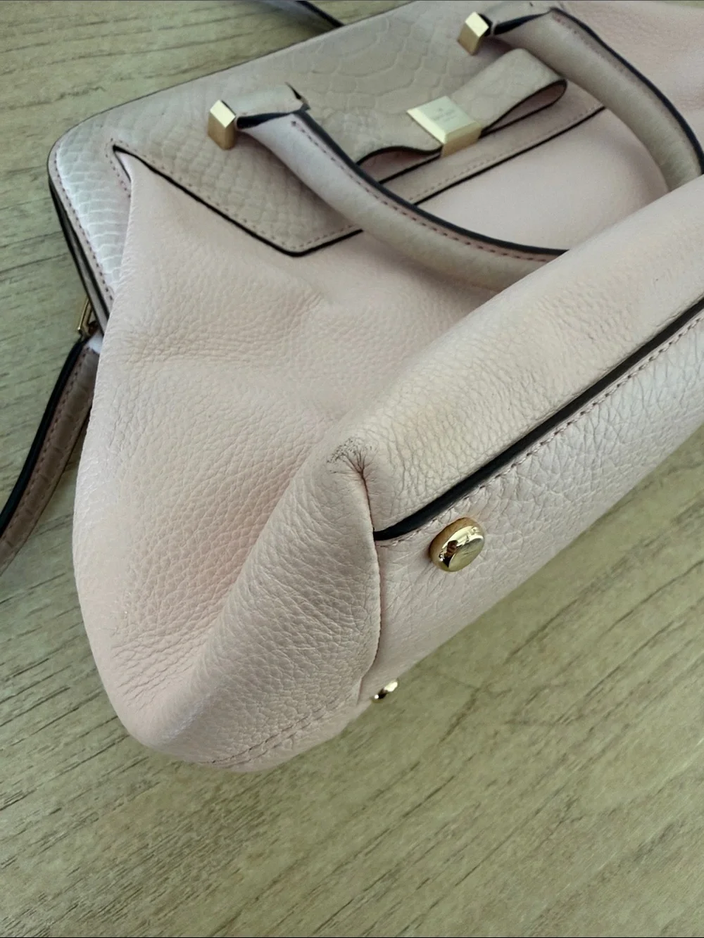 kate spade Blush Pink Textured Leather Top-Handle Satchel